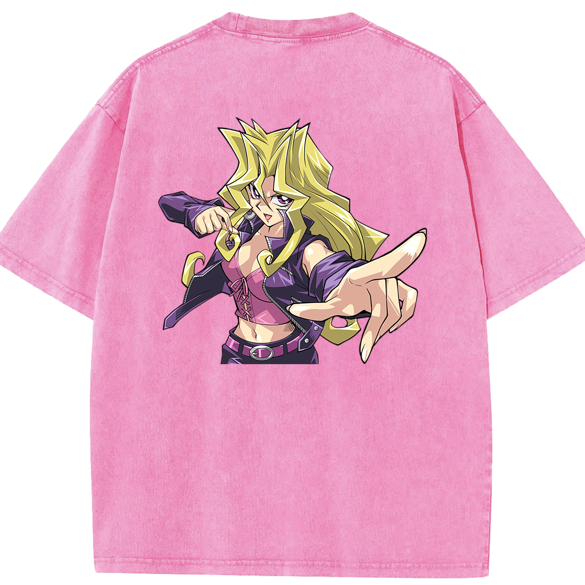 （画像用） 遊☆戯☆王 Yu-Gi-Oh! 綿100% ヴィンテージ風 半袖Tシャツ（背面プリント）